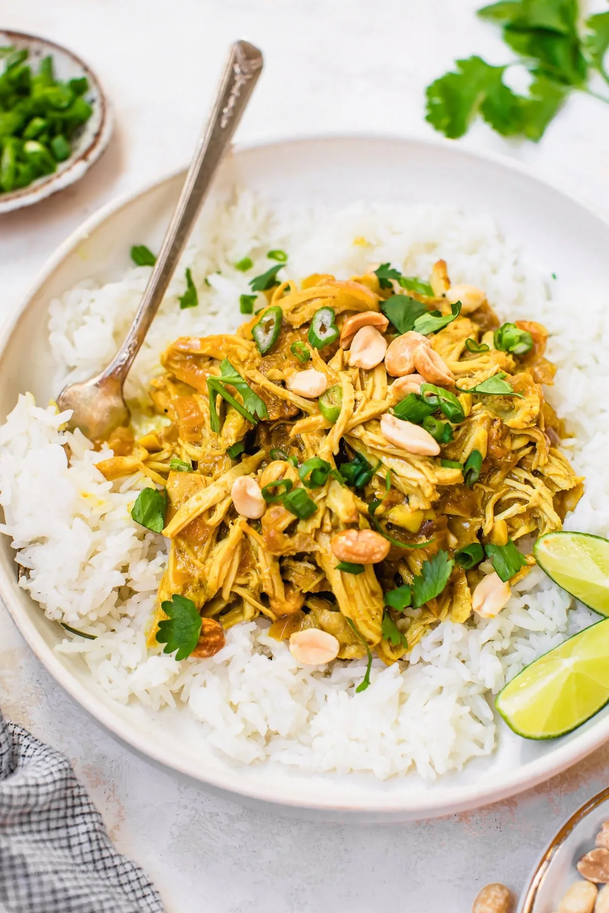 Easy Crockpot Thai Peanut Chicken Recipe